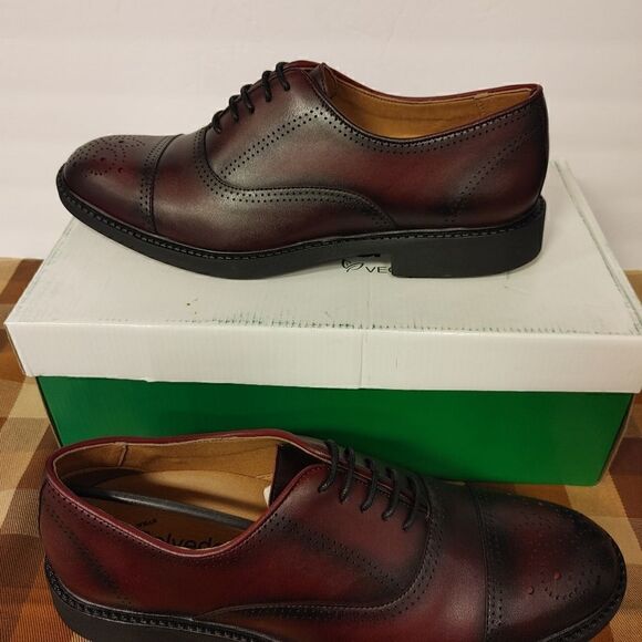 BELVEDERE MICRO LEATHER CLASSIC WING TIP DRESS SHO